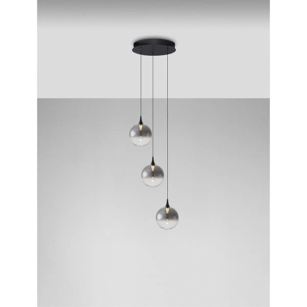 Potrójna lampa wisząca LURVELA LE45129 LED 15W 3000K kaskada szara
