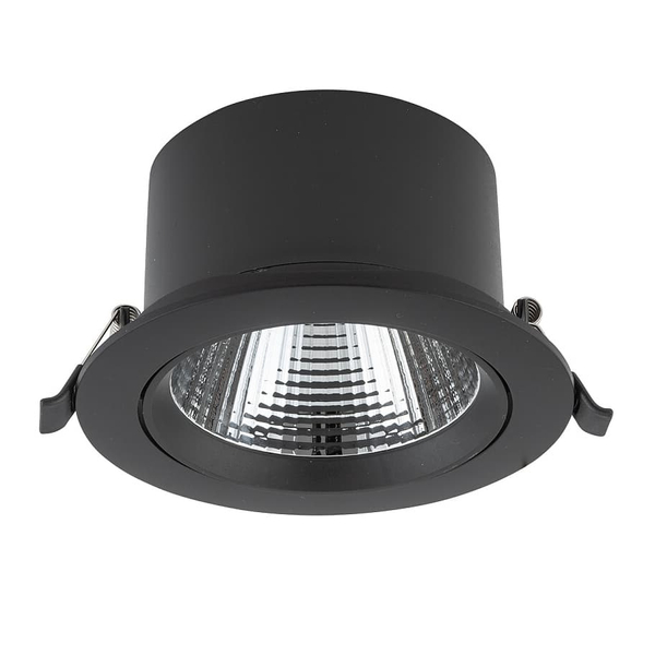 Okrągła lampa z klipsem Egina 10558 Nowodvorski LED 15W 4000K wpustowa czarna
