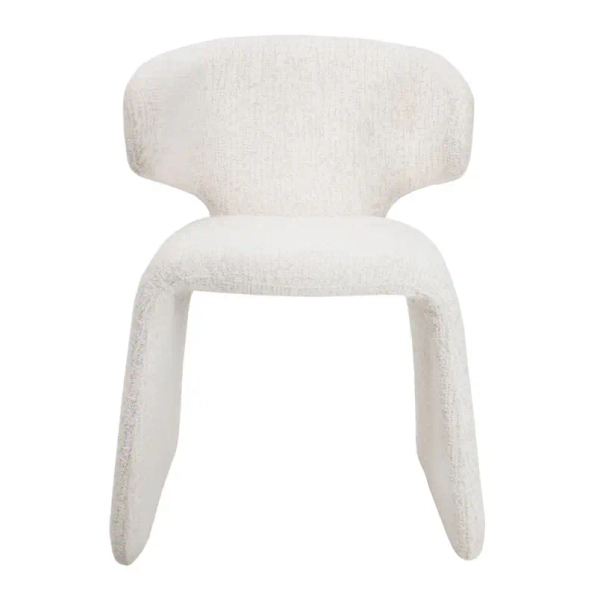 Eleganckie krzesło EDRA MM001501100361 beżowe tapicerowane tkanina 45cm