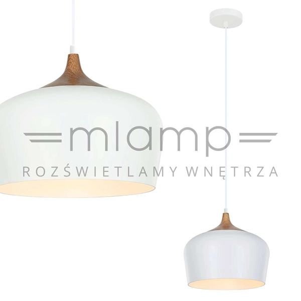 LAMPA wisząca BRITTA MDM-2681/1M W Italux metalowa OPRAWA kulisty ZWIS skandynawski biały