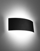 LAMPA ścienna SL.0937 półokrągła OPRAWA kinkiet metalowy czarny