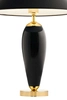 Abażurowa LAMPA stołowa REA 40607102 Kaspa stojąca LAMPKA biurkowa do sypialni nocna złota czarna