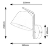 Metalowa lampa ścienna Malia 3094 loftowy kinkiet do sypialni szary