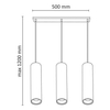 LAMPA wisząca LATI 307583 Polux metalowa OPRAWA listwa ZWIS tuby czarne