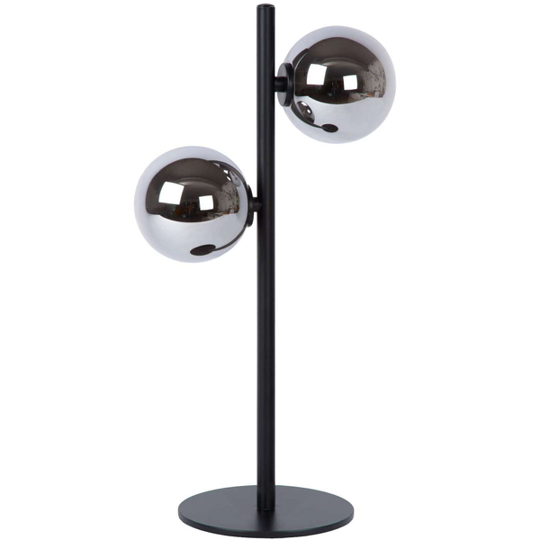 Loftowa LAMPA stołowa TYCHO 45574/02/30 Lucide metalowa LAMPKA szklane kule przydymione czarne