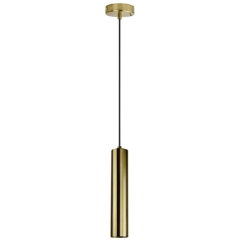 Minimalistyczna LAMPA wisząca NAPOLI 318701 Polux metalowa tuba do kuchni złota