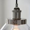 Wisząca lampa do salonu Hansen 97588 nad stół srebrny przezroczysty
