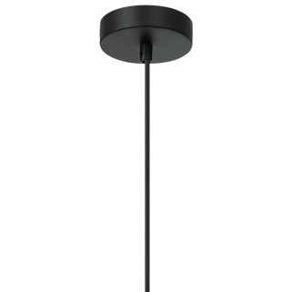 Wisząca LAMPA skandynawska LAMEZIA PND-67594-1-BK+CL Italux loftowy ZWIS szklany do kuchni czarny