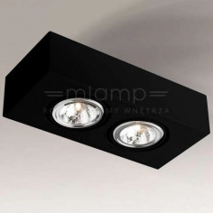 Regulowana LAMPA sufitowa UTO H 1219 Shilo sufitowa OPRAWA prostokątna SPOT metalowy czarny