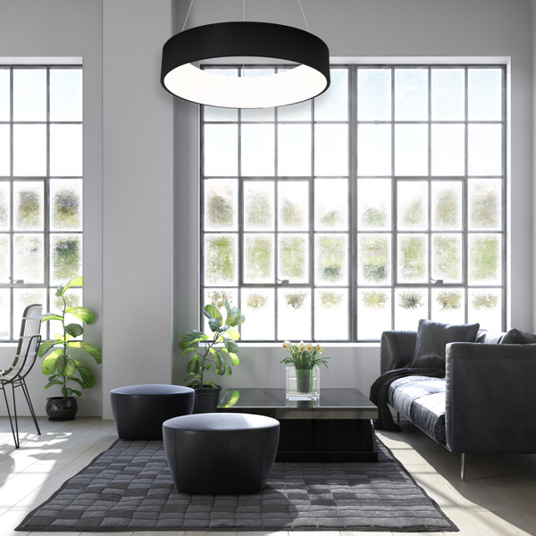 LAMPA wisząca OHIO ML6358 Milagro metalowa OPRAWA okrągła LED 24W 4000K zwis czarny