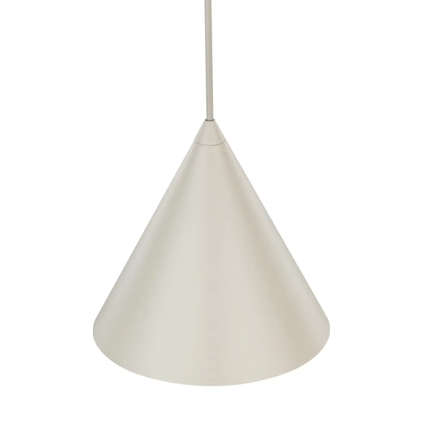 Trójkątna lampa zwieszana CONO 10072 nad stół beżowy