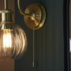 Kulista lampa ścienna L&-195507 Light& ball szklana złota przezroczysta