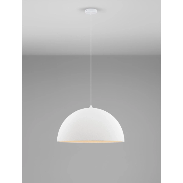 Lampa wisząca kopułowa nad stół NAVIRTA LE45339 do salonu biała