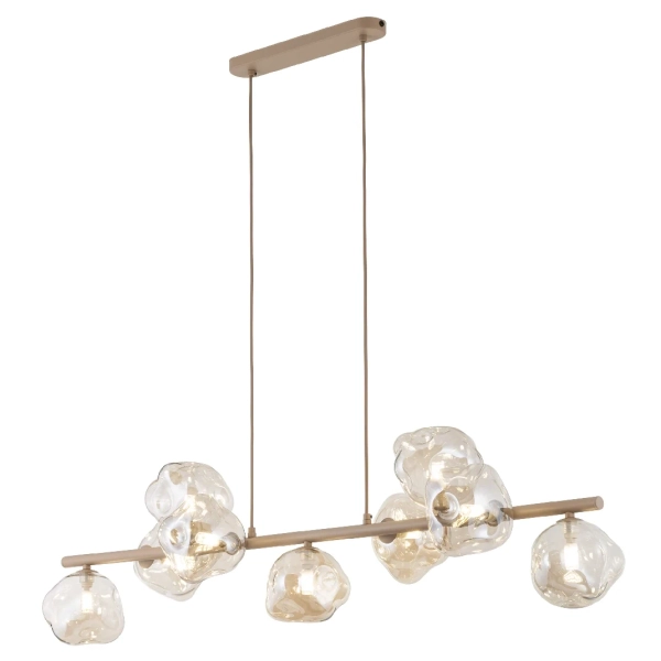 Molekularna wisząca lampa Lava Sabia 11110 szklane kule bursztynowy