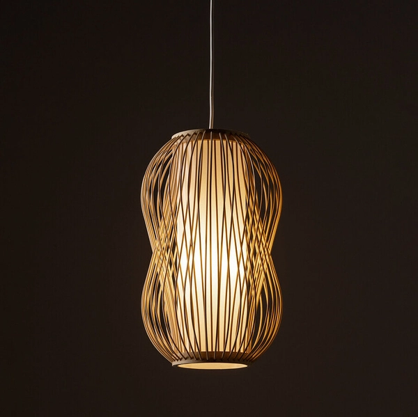 Lampa wisząca Puket 11160 pleciona lampion krata japandi bambusowa biała