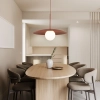 Nowoczesna wisząca lampa Slate 10911 mleczna kula ceglany