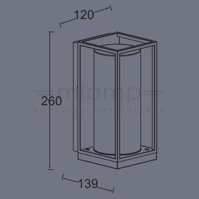 Ścienna LAMPA ogrodowa FLAIR 5288803012 Lutec elewacyjna OPRAWA zewnętrzna outdoor IP44 czarna przezroczysta