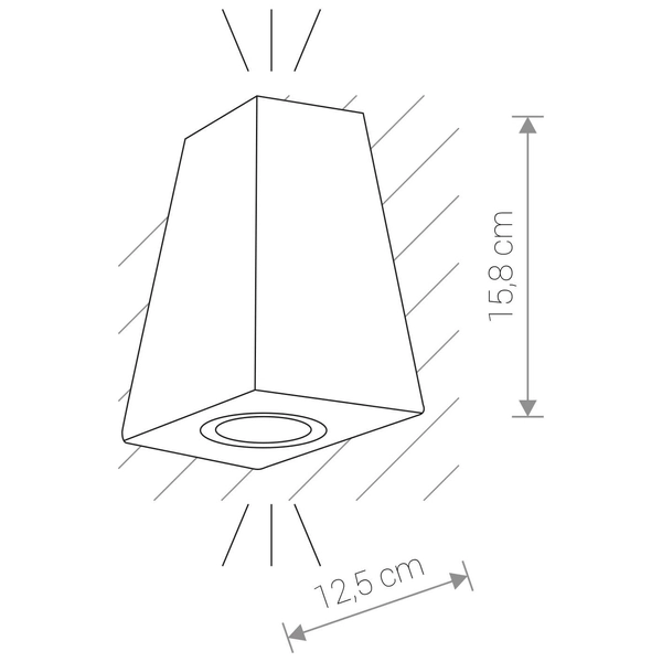 Zewnętrzna LAMPA ścienna LAMAR 9553 Nowodvorski elewacyjna OPRAWA geometryczny kinkiet przyścienny outdoor IP54 grafitowy