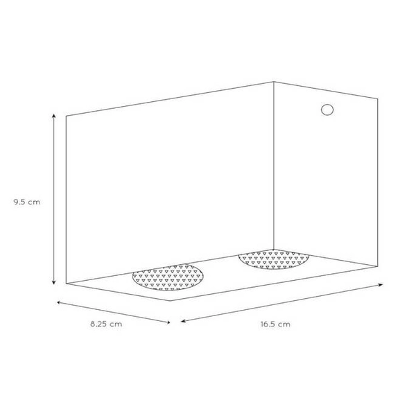 Sufitowa lampa Bodibis 22966/02/31 Lucide podwójna do kuchni biała