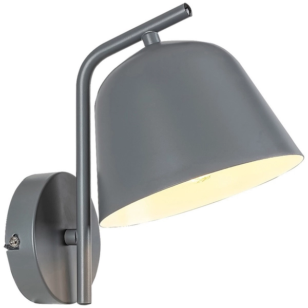 Metalowa lampa ścienna Malia 3094 loftowy kinkiet do sypialni szary