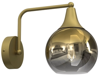 Lampa ścienna Monte MLP8399 kulisty klosz przydymiony złoty