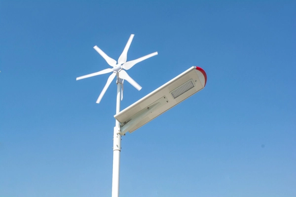 Lampa uliczna hybrydowa Windsun WS-80W Greenie LED 80W IP65 biała