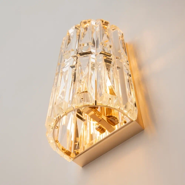 Dekoracyjny kinkiet Facet MOD094WL-01G Maytoni kryształ glamour złoty