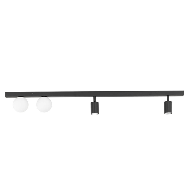 Nasufitowa lampa na belce Vox 10002 tubki balls czarna biała