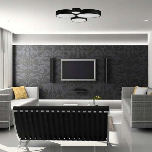 Zewnętrzna lampa 137623619815 TEAM okrągły plafon outdoor IP54 czarny