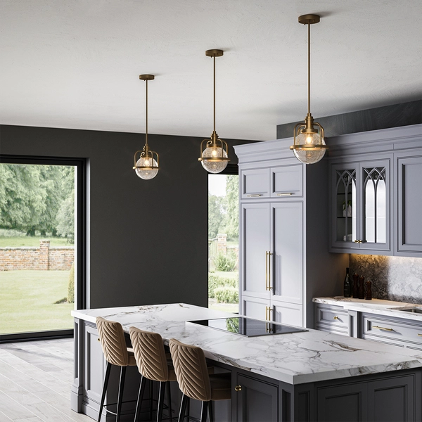 Lampa sufitowa wisząca QN-TRIOCENT-P-NBR ball mosiądz