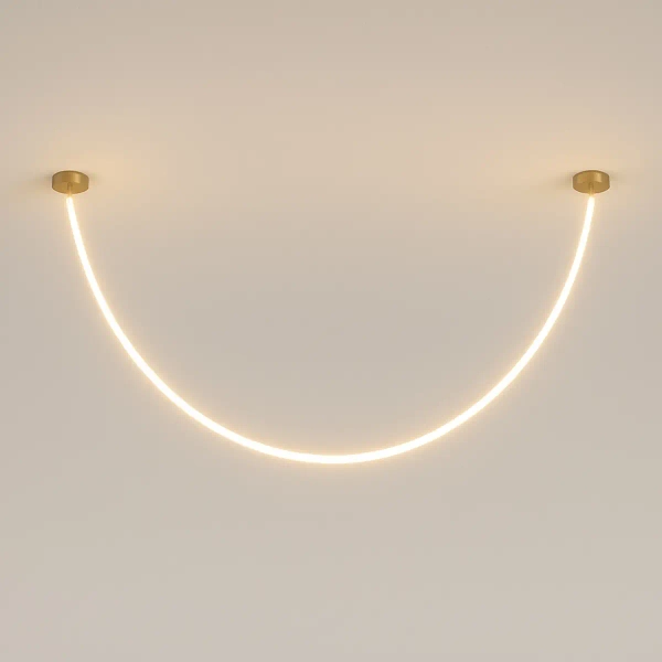 Salonowa wisząca lampa Skyline LWSL-WW-3M LED 60W 3000K wężyk złoty