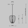 Jadalniana lampa wisząca Cambio MOD398PL-01GR nad wyspę czarna
