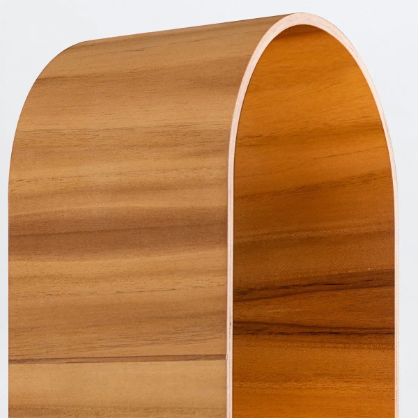 Kulista lampa ścienna Sfera QN-SFERA-WB-L-TEAK do salonu brązowy biały