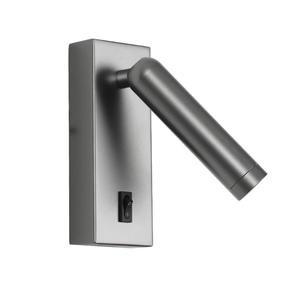 Nowoczesna ścienna lampa Nova WL-46376-1-GR LED 2,5W 3000K tuba szara