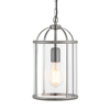 Metalowa lampa wisząca Lambeth 70323 Endon do pokoju srebrna przezroczysta