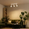 Trójpunktowa lampa przysufitowa Pipe Ring Spot ML2072 na belce biały