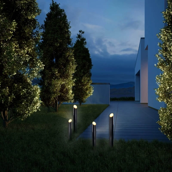 Słupek tarasowy stojący Saga 9919 Shilo IP54 drążek metalowy antracyt