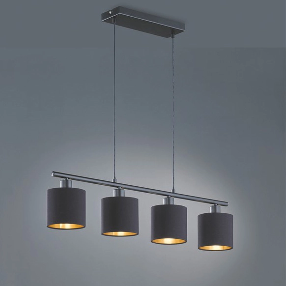 Nowoczesny zwis czarny IKERIS DL079-30334 wiszące tuby nad stół