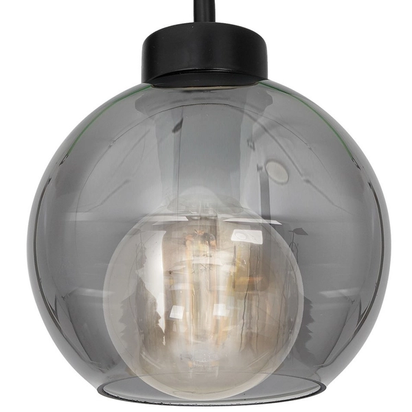 Loftowa LAMPA ścienna SOFIA MLP6571 Milagro skandynawska OPRAWA szklany kinkiet kula czarna przydymiona