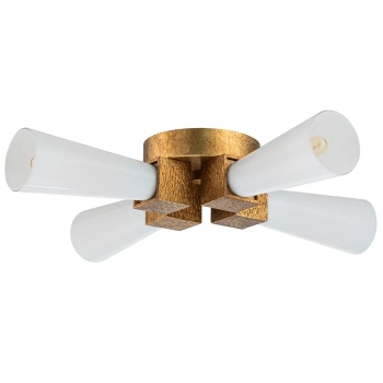 Sufitowa lampa Kristy KRISTY-4P-DG-OPA tubki szklane białe złote