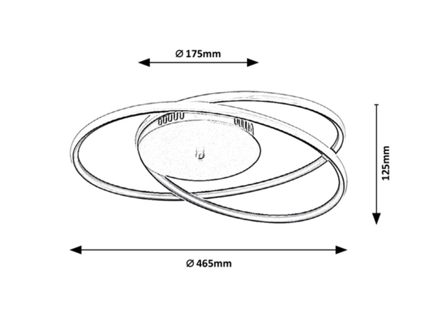 Plafon LAMPA sufitowa MERIDIA 3256 Rabalux metalowa OPRAWA pierścienie LED 40W 3000K plafoniera rings białe czarne