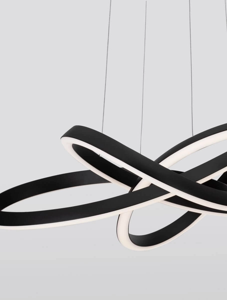 Wisząca lampa CHIAPAS LE42834 spirala salonowa LED 54W 3000K czarna