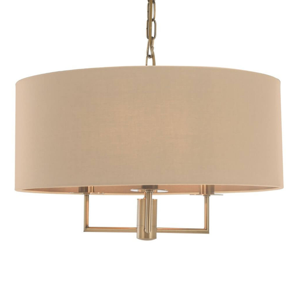 Jadalniana lampa wisząca Jamelia JAM0301 Dar Lighting beżowa mosiądz
