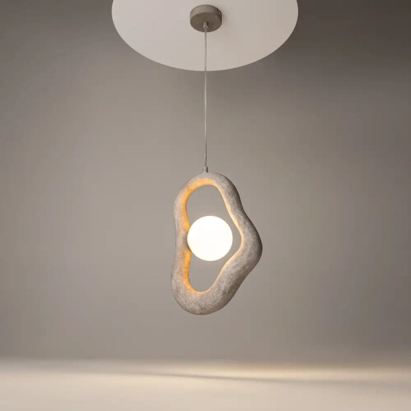 Wisząca modernistyczna lampa Opus MOD380PL-01GR nad stół do jadalni szara