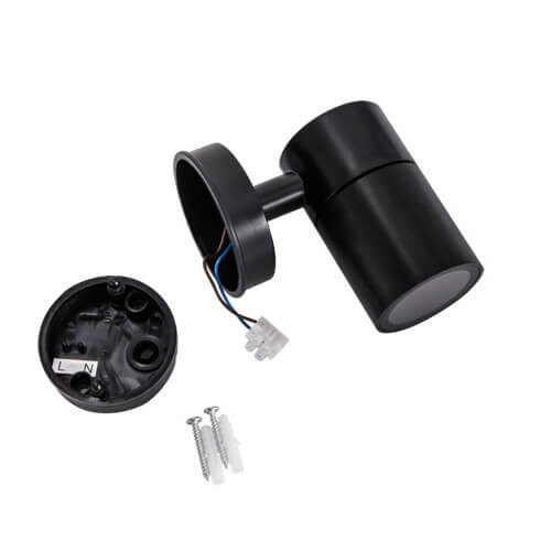 Zewnętrzna LAMPA elewacyjna GORDON 03936 Ideus ogrodowa OPRAWA ścienna tuba IP54 czarna
