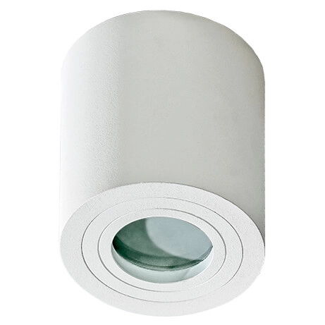 Biała lampa sufitowa Brant metalowa tuba do łazienki
