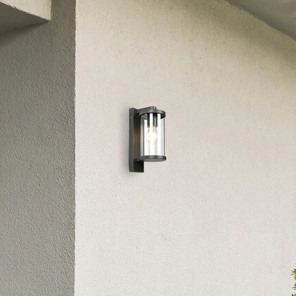 Elewacyjna LAMPA zewnętrzna SILISTRA 7891 Rabalux ogrodowa OPRAWA ścienna outdoor IP44 grafitowa przezroczysta