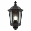 Zewnętrzna lampa ścienna Burford 76547 Endon latarnia IP44 czarna przezroczysta