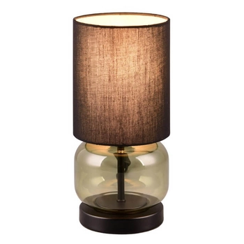 Stojąca lampa stołowa Elio 517800115 na biurko szkło czarna przydymiona