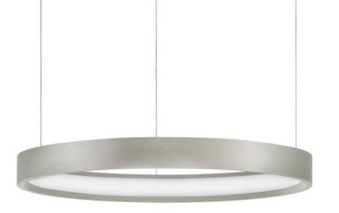 Okrągła lampa wisząca ZACAPU LE42792 LED 30W 3000K do biura srebrna